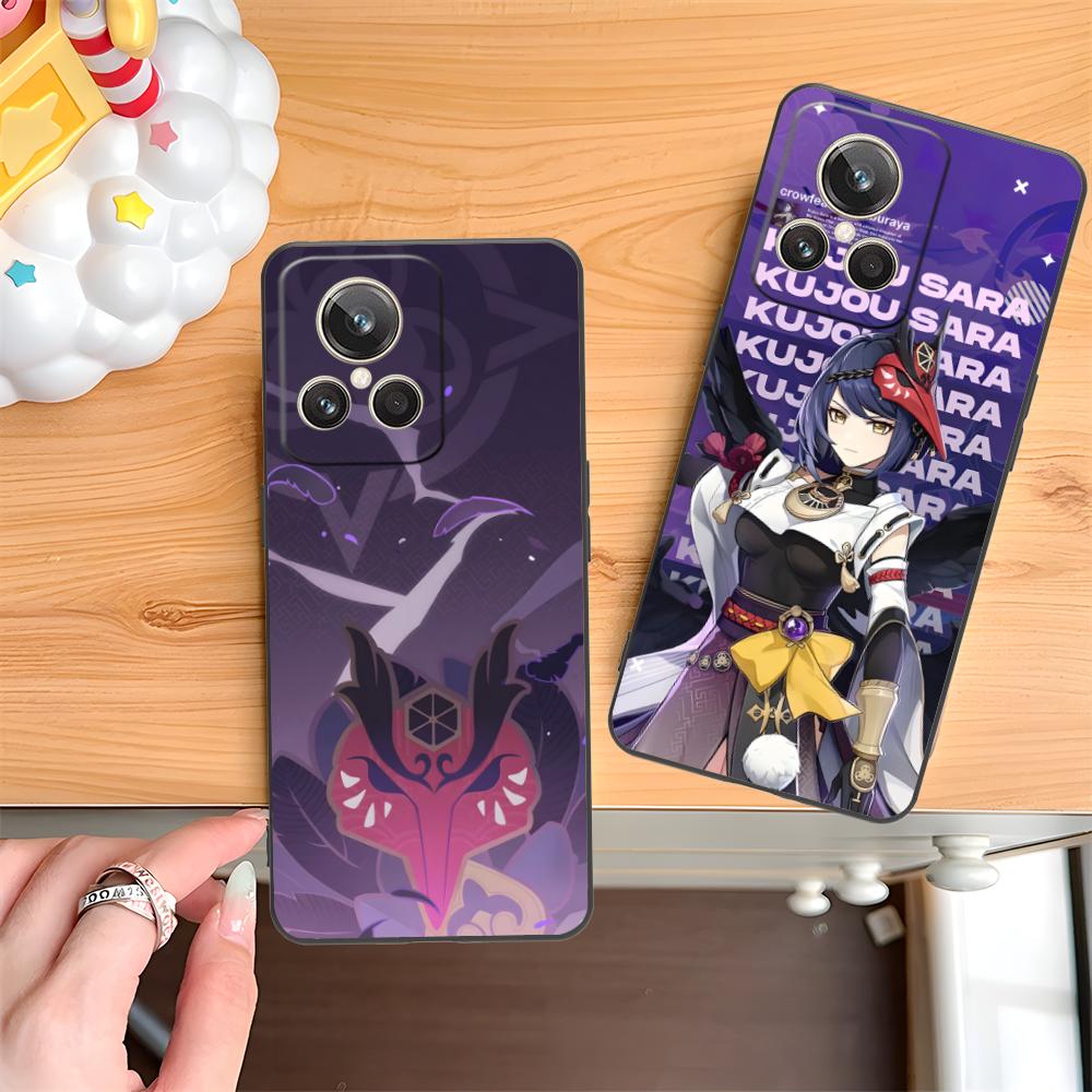 Game GI Kujou Sara Mobile Phone Case for Realme GT 8 Neo Pro C75 73 71 C67 65 C55 53 C35 31 C20 15 Colorful Printing Cover Cover