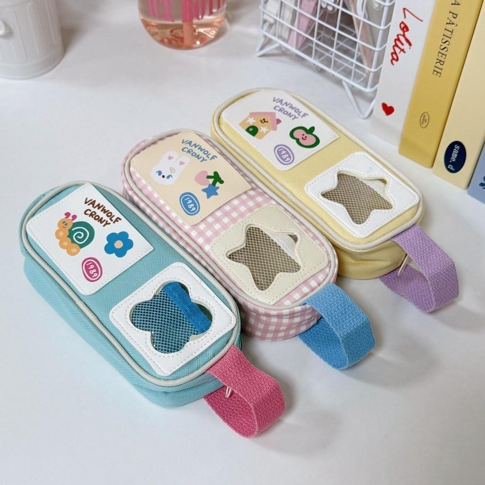 Rabbit Cartoon Stationery Bag Picnic Series Pen Pencil Case Kawaii Pencil Bag  Boys Ang Girls