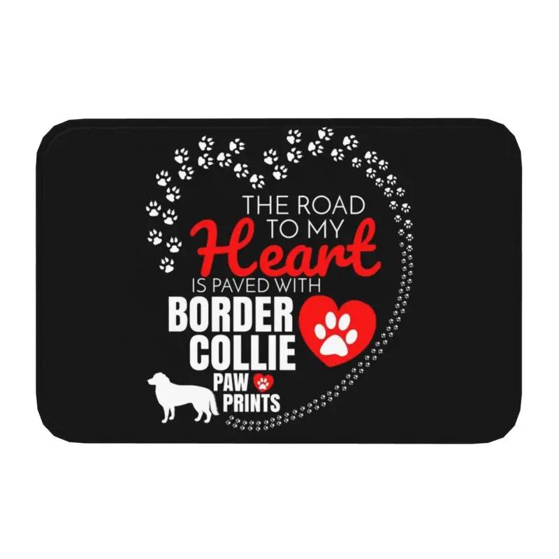 Border Collie Tennis Ball Doormat Anti-Slip Bath Kitchen Mat Living Room Door Floor Entrance Carpet Rug