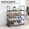 Shoe Rack 4 Tier   6 Tier Shoe Organizer with 4 Shelves   6 Shelves Metal Shoe Storage Stackable for Living Room