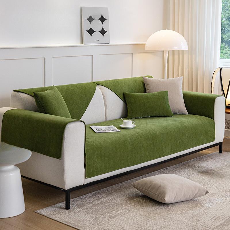 Chenille Sofakissen Nordisch Schlichtes Sofakissen Vier Jahreszeiten Universal Rutschfestes Kissen Moderner Modebezug