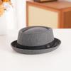 Wool Felt Bowler Hat with Textured Crown & Rolled Brim | British Vintage Style | Unisex Autumn Winter Casual Fedora