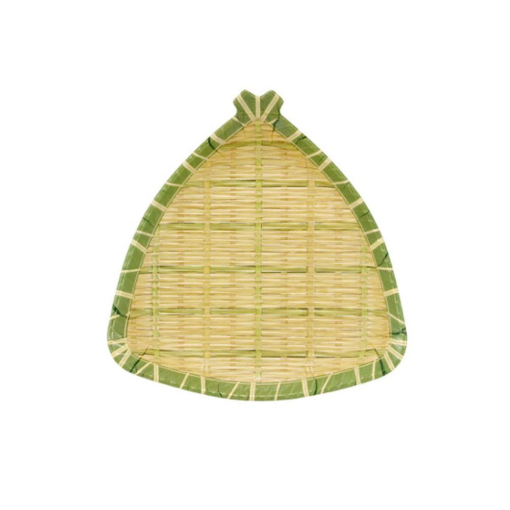 Imitation Bamboo Weaving Barbecue Plate Melamine Serving Plate Hot Pot Vegetable Plate  Home