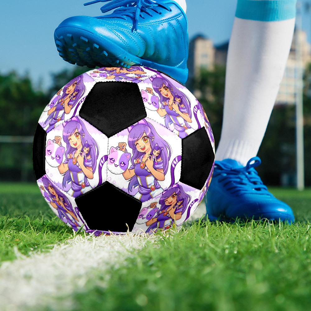 Pallone da Calcio Tema Aphmau Misura 5, Adatto Sia per Partite Indoor che Outdoor, un Regalo Adatto a Tutti.