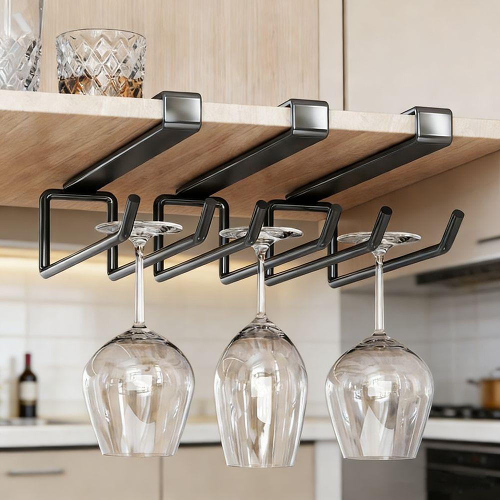 No Drill Wine Glass Rack Wall Mounted Wine Glass Holder Red Wine Cup Holder  Living Room