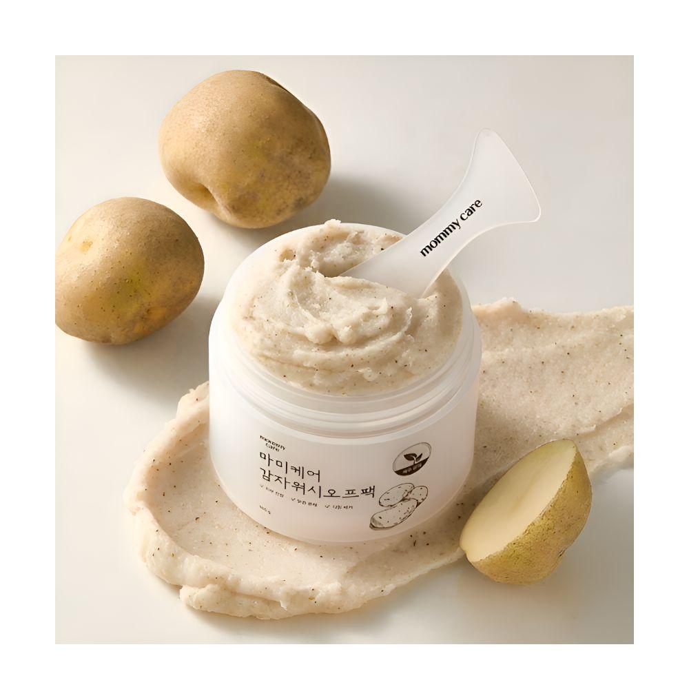 Mami Care Real Potato Soothing Wash-Off Mask 100g Instant Brightening & Skin Calming Pack