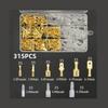 315pcs Male Female Wire Box Insulated Cable Connector 2.8/6.3mm Electrical Crimp Terminals Termin Spade Connectors Assorted Kit