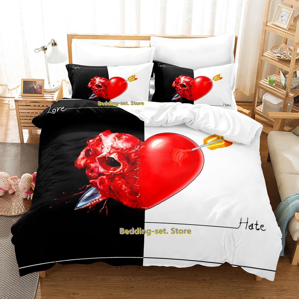 Comforter Dark Emo Bedding Set Single Twin Full Queen King Size Bed Set Adult Kid Bedroom s 3D Print Anime Bed