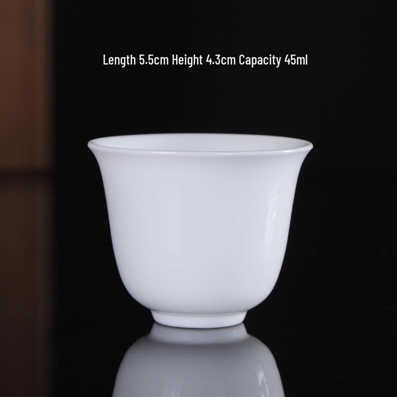 Gongfu Style High-White Porcelain Conical Tea Tasting Cup