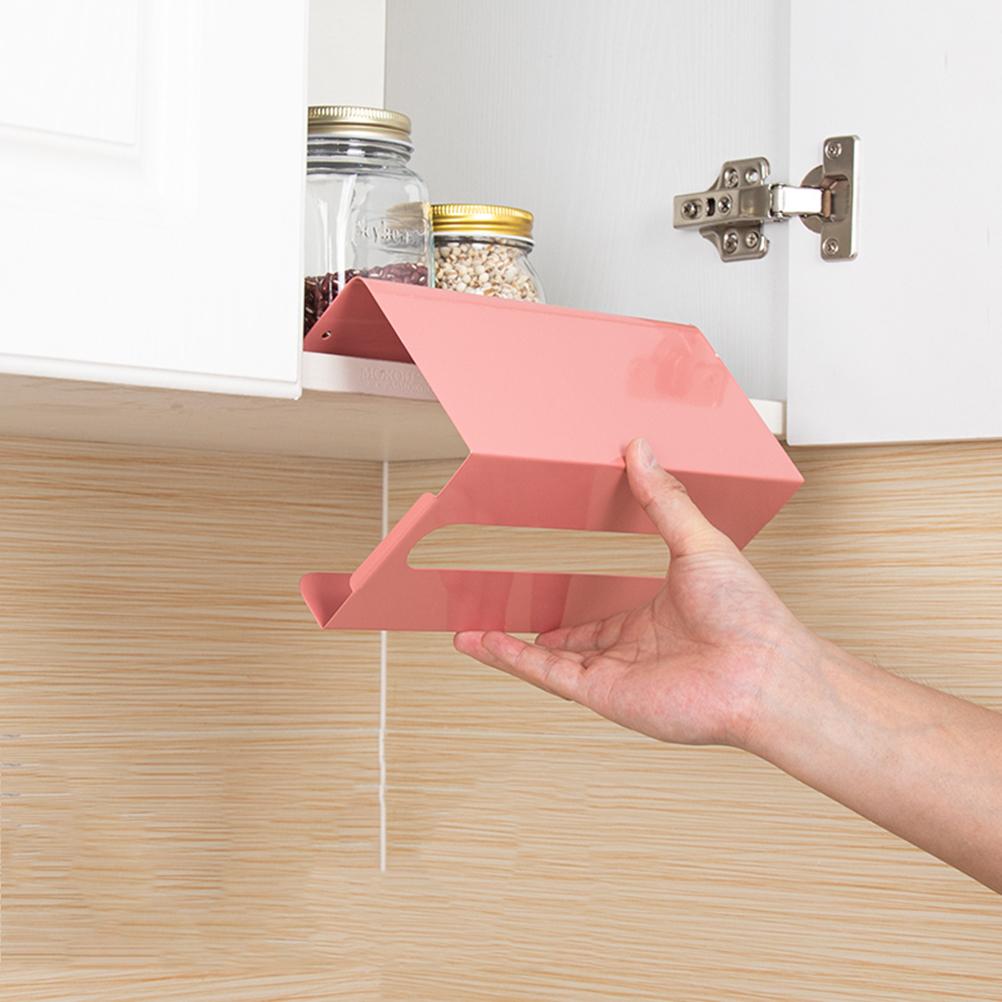 Paper Towel Holder Under Cabinet Hanging Tissue Extraction Box Japanese-style Rack Iron Blue