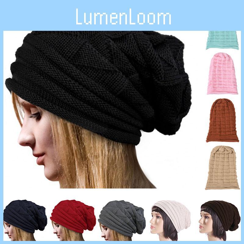 Stylish Oversized Slouch Beanie Cap For Women And Men In Warm Knitted Fabric