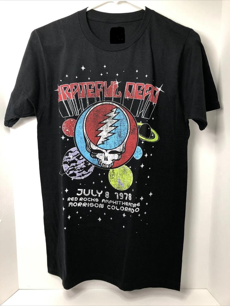 Grateful Dead Red Rock T-Shirt Black 100% Cotton All size BTH19