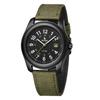 BUREI Analog Quartz Date Simple and Large Green Fabric Perfect Gift for and More Men's Watch, Waterproof, Display, Lightweight, Stylish, Dial, Strap,