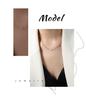 Exquisite Temperament 18k Gold Bead Chain Pearl Necklace with Titanium Steel Side Clip