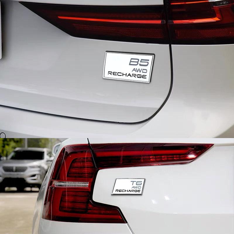3D Premium B6 B5 T5 T6 T8 AWD RECHARGE für Auto Kotflügel Kofferraum Heckhaube Aufkleber Emblem Plakette