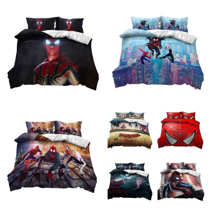 Spiderman Football Pattern Bedding Set 3-piece Bed Set For Students
