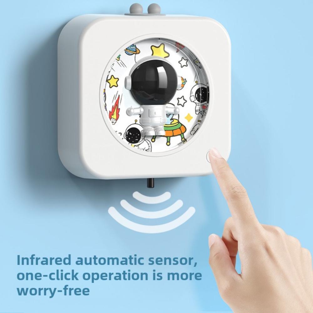 Automatyczny dozownik mydła w piance na indukcję, styl astronauty, montowany na ścianie, czujnik automatycznego dozowania na płyn do dezynfekcji rąk, prezenty