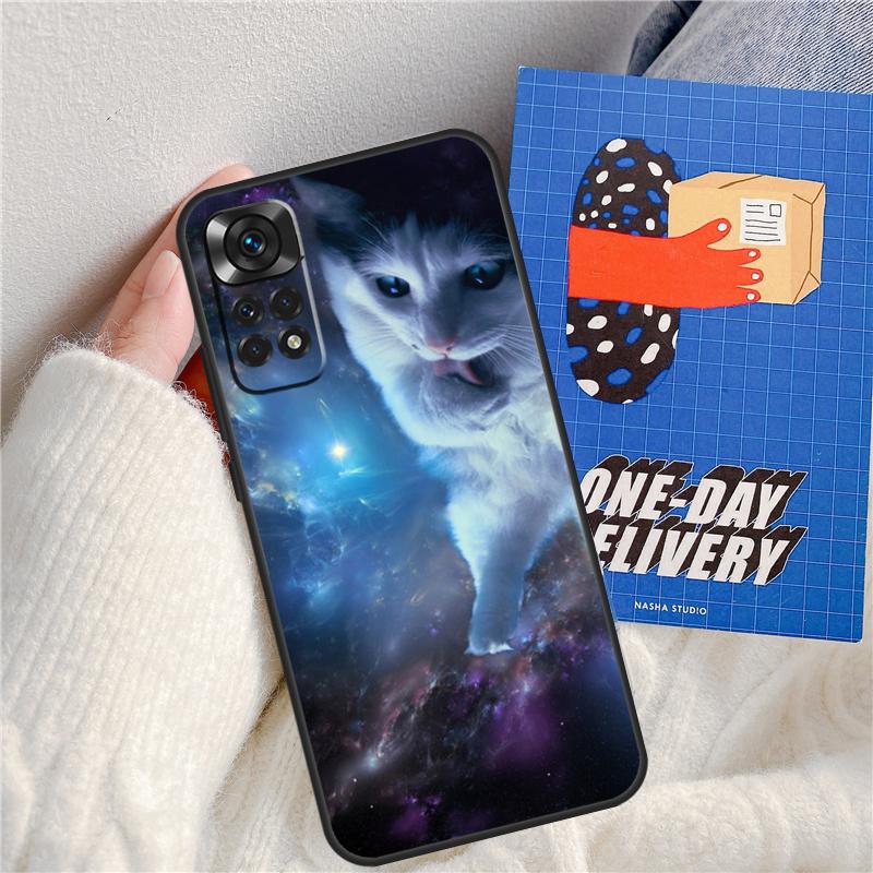 Space Happy Cats Funda For Xiaomi Redmi Note 11 9 10 12 13 14 Pro 9S 10S 11S 12S Redmi 13C 10C 12C 14C Case