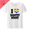 Bavlněné tričko Sematary I Love Haunted Mound Populární trend Tvar srdce Unisex Krátký rukáv Grafika Halloween Neformální trička