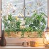 Fensteraufkleber Frühling Garten Design Doppelseitige Sichtbarkeit Elektrostatische Haftung Glasaufkleber Heim- und Geschäftsfensterdekoration