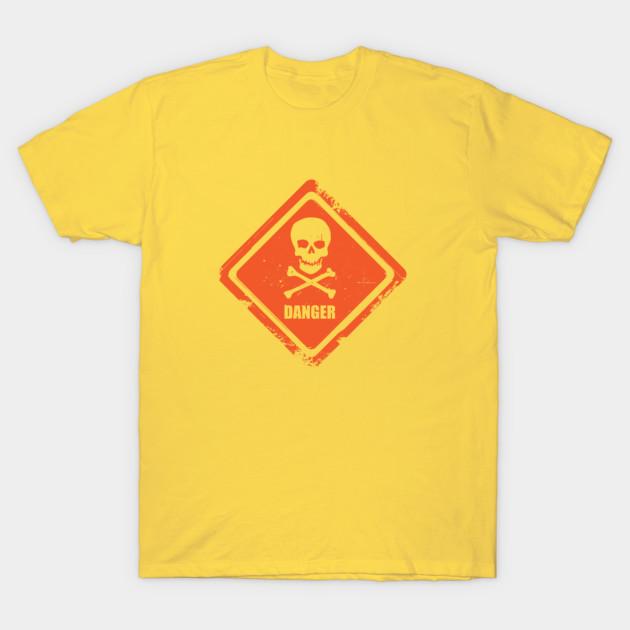 Unisex Fashion TShirt Danger Sign Print TShirt Plus Size S-5XL T-Shirt 100%Cotton Tops O Neck Short Sleeve Tees XL жёлтый