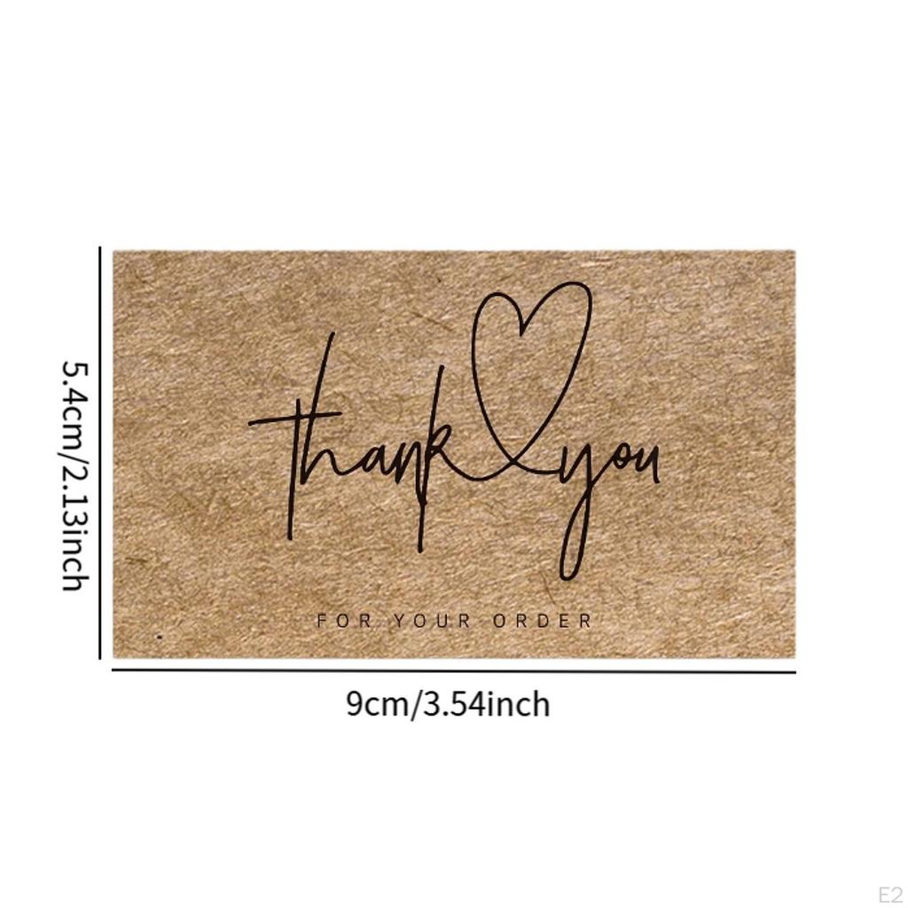 30 Pieces Kraft Thank You Cards Greeting Card Birthday Decor Holidays Festive Gift