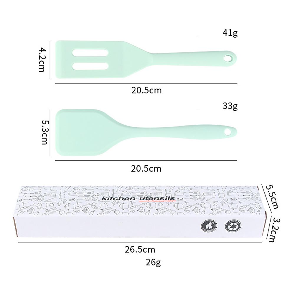 Food Grade Silicone Spatula Set Resistant Non-Slip Soft Head Saving For Non-Stick Safe Pans Col P5O3