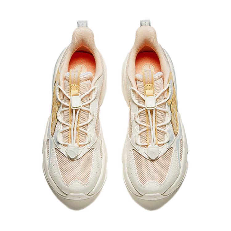 Anta Kids Soft Sole Comfortable Non-Slip Wear-Resistant Low-Top Running Shoes Kids sneaker White Brown 322438805-3