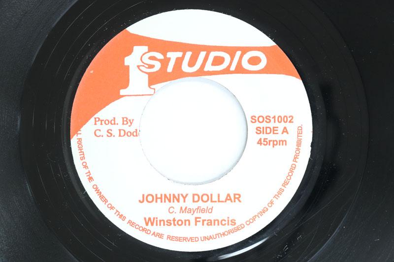 7inch Record WINSTON FRANCIS Johnny Dollar Johnny Dollar Vers SOS1002 Studio One UK Reggae Ska Dub Used