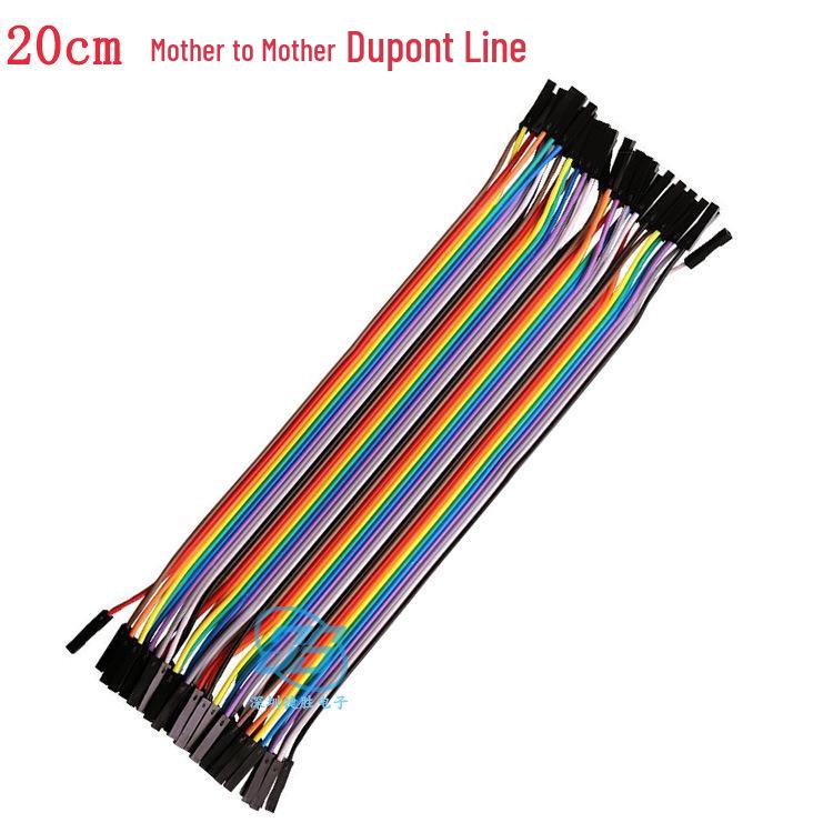 2.54mm 40P DuPont Wire Connector Set: Female-Female, Male-Female, Male-Male, 10/20/30cm, Multicolor