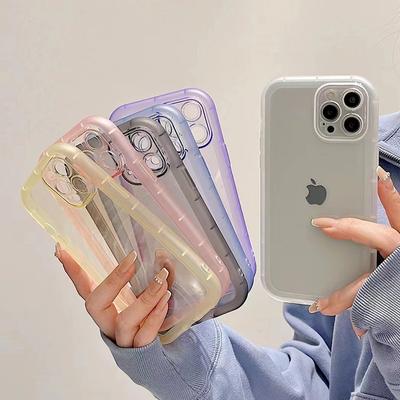 Transparent Camera Protection Phone Case For iPhone 13 Pro Max 14 11 12 XS XR 7 8 Plus Shockproof Bumper Soft Clear Cover