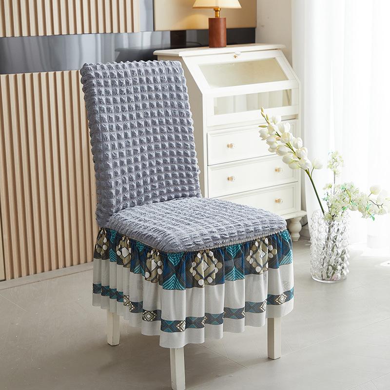 

Юбка из сирса, цельный чехол для стула, универсальная спинка, всеобъемлющий эластичный чехол для стула, бытовой Universal chair cover