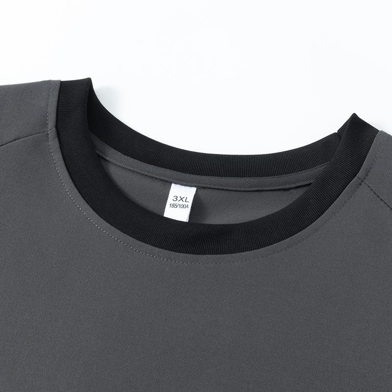Sleeveless Round Neck Boys' Tops With Color Inserts Casual Sports Waistcoat T-shirt