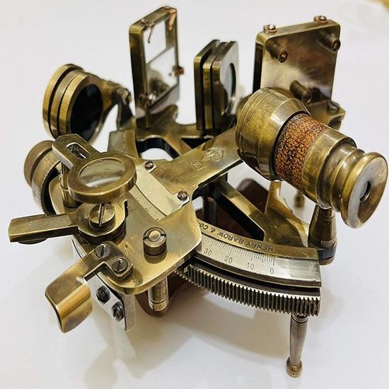 Nautical Hand-Made 15.24 Cm Brass Working Navigational Sextant Marine Ship Astrolabe Model Sextant Gift