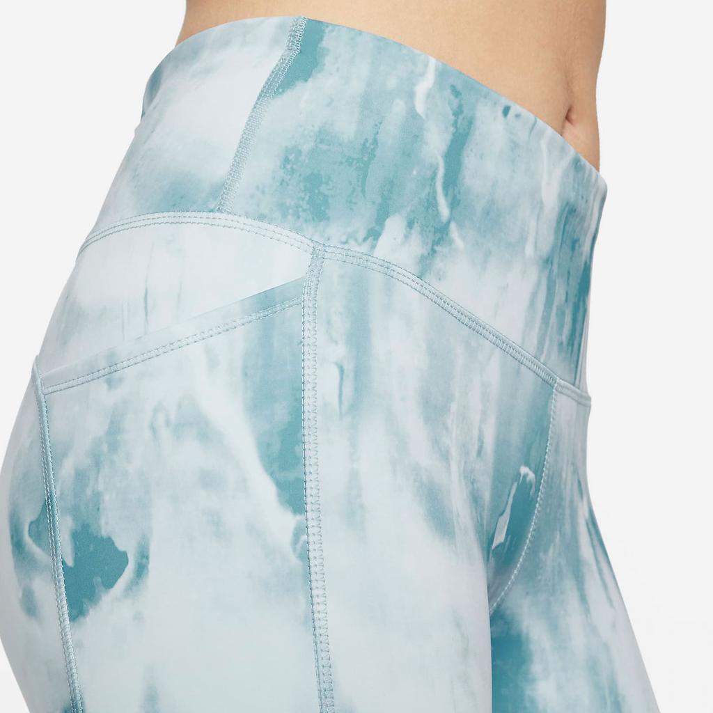 Nike Dri-FIT Tie-Dye Color Block Leggings Women Leggings Blue DM7717-425