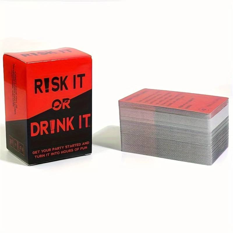Or Risk It Drink It Card Game Drinking Games Party Toy Fun Prop Interaction