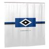 White & Blue Hamburger Sv Shower Curtain – Geometric Design, Polyester Fabric With Grommets, Machine Washable Bathroom Decor