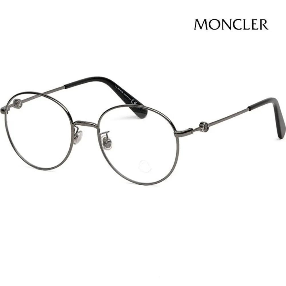 Moncler Eyeglass Frames ML5138D 008 Round Metal Frames Retro Fashion