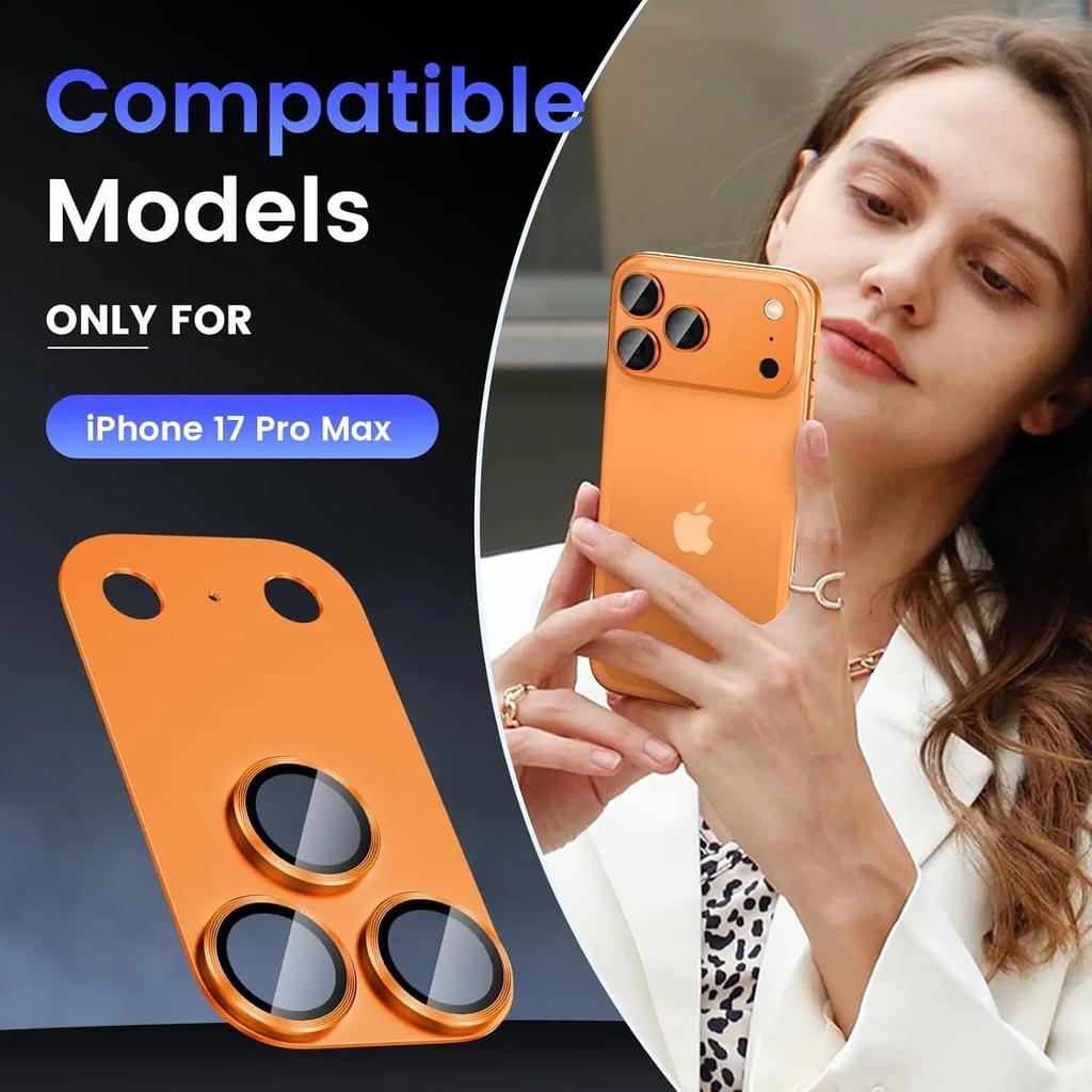 For iPhone 17 pro Max Camera Lens Protector Metal Aluminum Alloy Tempered Glass Cover Screen Accessories