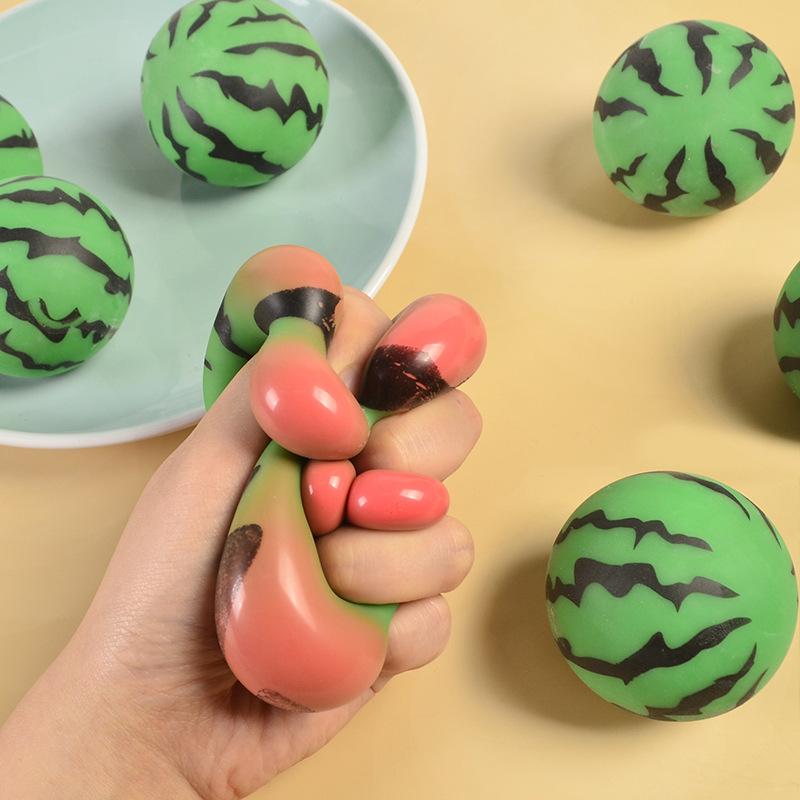 NEW Simulated Fruit Stress Relief Squeeze Toy TPR Watermelon Flour Ball Soft Toy Office blind box Stress Relief Finger Toy