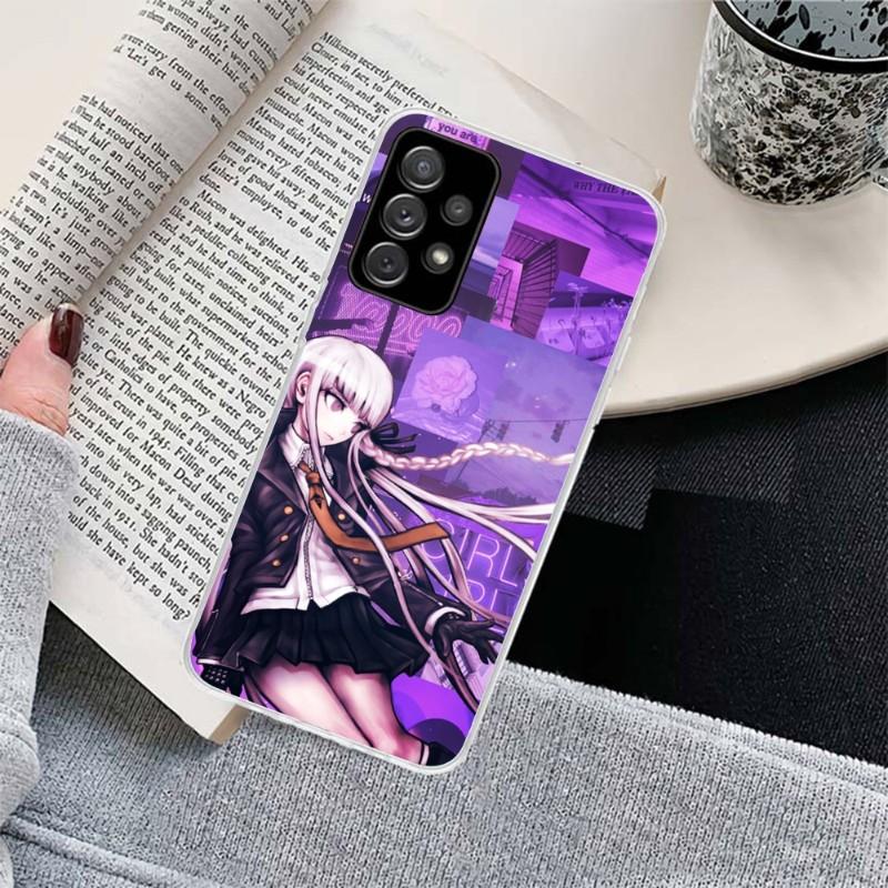 Cool Anime Danganronpa Phone Case For Samsung Galaxy S10 S21 S22 Plus Ultra A91 A51 A21S A12 Transparent Phone Cover