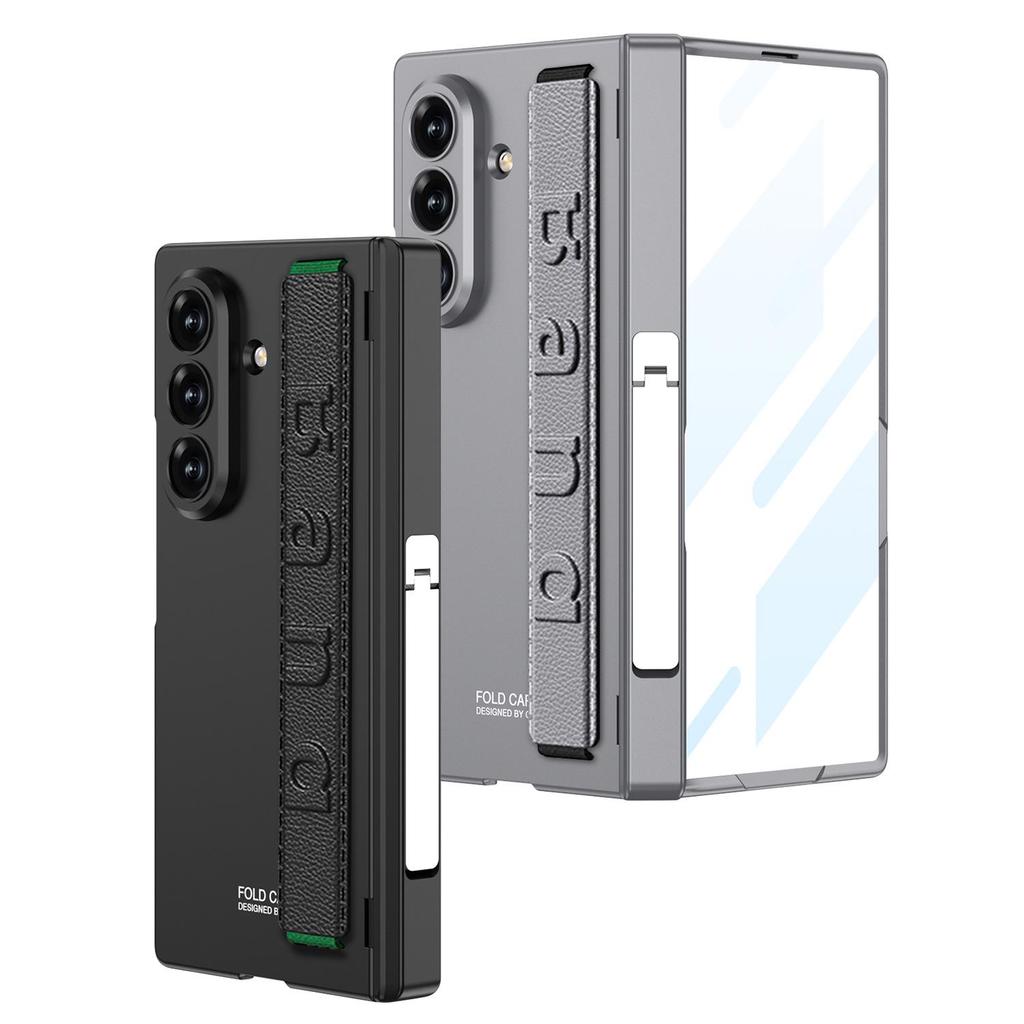 Samsung Z Fold7 Wristband Case: Full-Coverage, Invisible Stand, Drop Protection, Side Bag & Hinge Protection