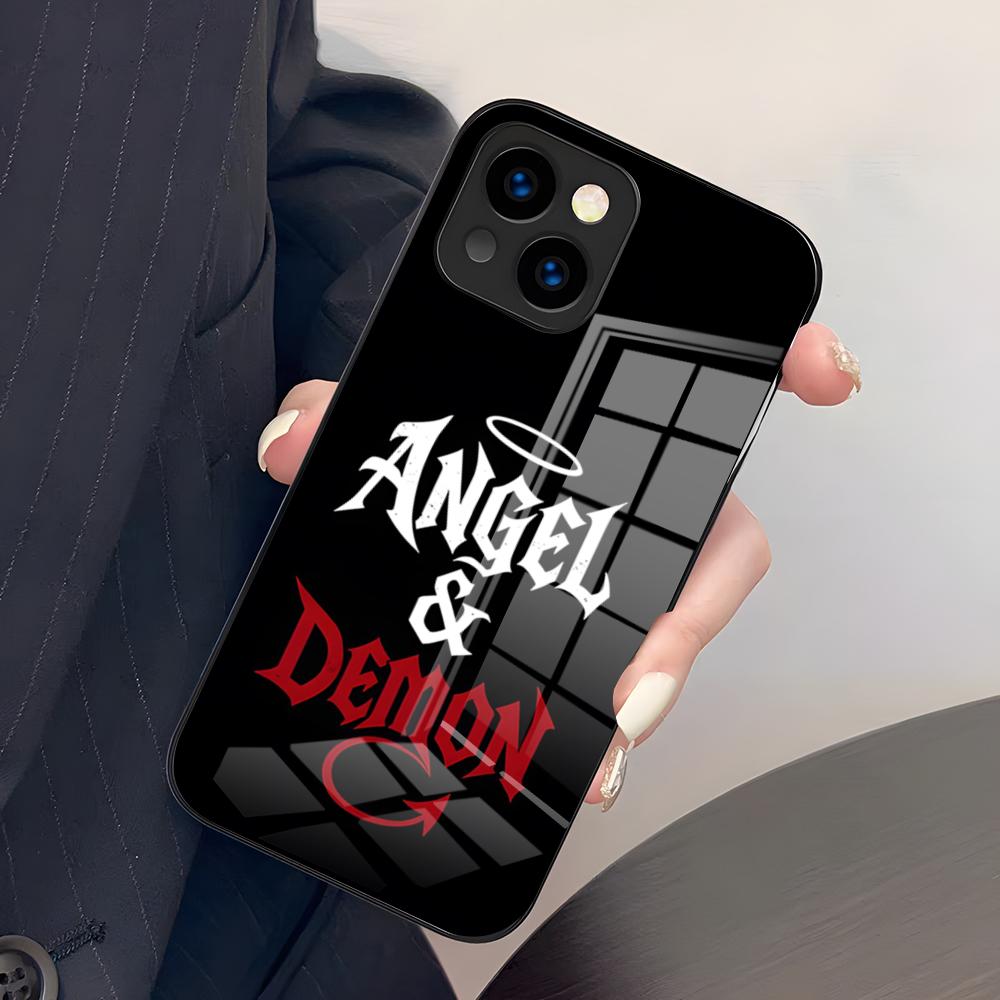 Black Angel Death Demon Phone Case For IPhone 17 Pro Max 15 Pro 16 14 Plus 12 13 Mini 11 Pro Shockproof Glass Cover