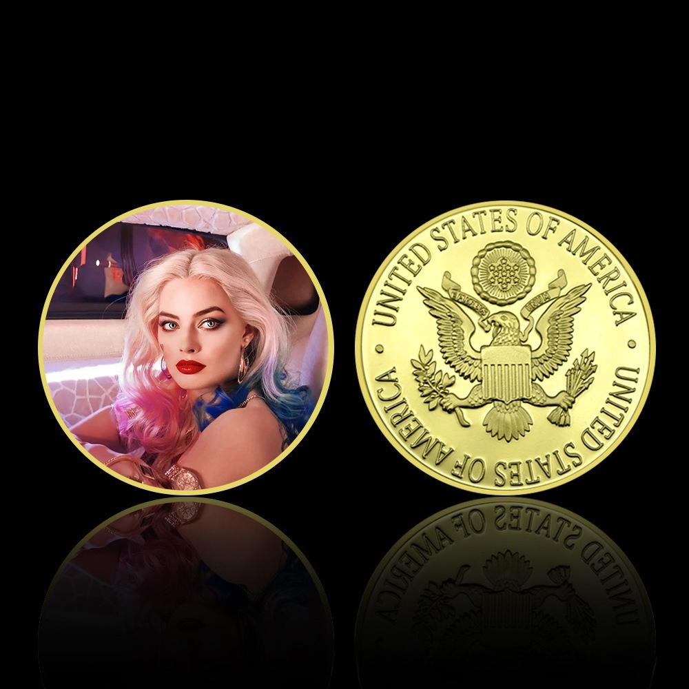

Little Ugly Girl Harley Quinn DC Marvel villain gold silver commemorative coin 1 ounce classic commemorative medal