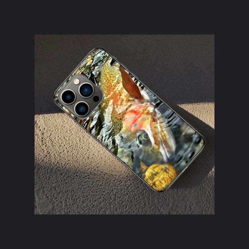 Brown Trout Fly Fishing Phone Case For Apple Iphone 16 15 Plus Soft 13 12 Mini Cover 11 14 Pro Max Capa X XS XR 8 7 Shell Coque