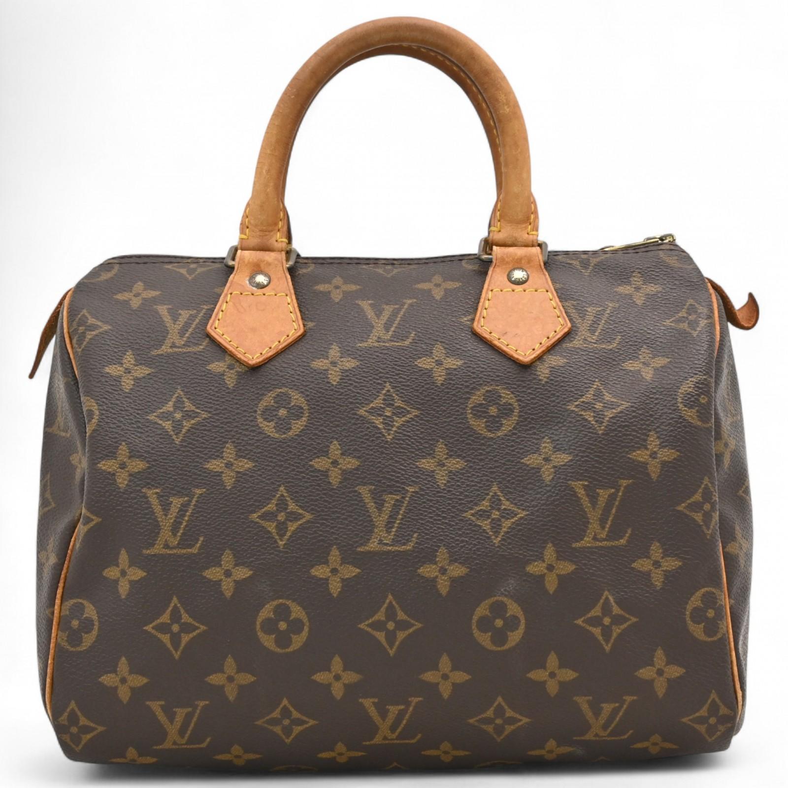 

Auth LOUIS VUITTON Monogram Speedy 25 Boston Bag Brown PVC Canvas Women’s lv9939gg