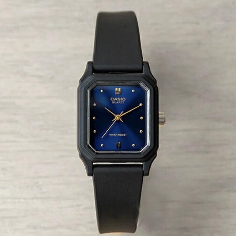Casio YOUTH series-square three-pin trendy business casual versatile simple classic pointer square dial waterproof quartz movement resin LQ-142E-2A