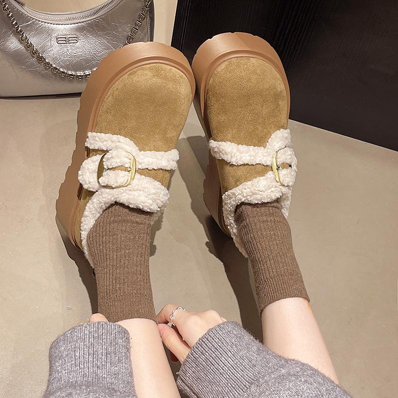 Women's soft elastic thick soles winter warm cold padded snow boots non-slip wear outdoor leisure sports velcro cotton shoes