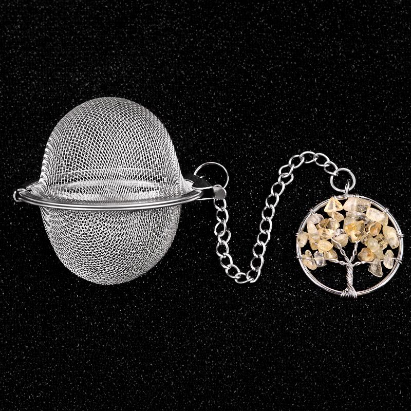 

Ситечко для чая из натурального камня Древо жизни Ситечко из нержавеющей стали для приготовления чая Приправа Мешочек Коробка для специй Аксессуар 5cm