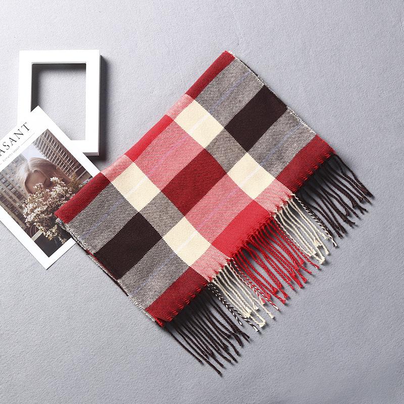 Fashion British Plaid Cashmere Scarf Children'S Autumn And Winter Men'S Couple Warm Shawl Scarf